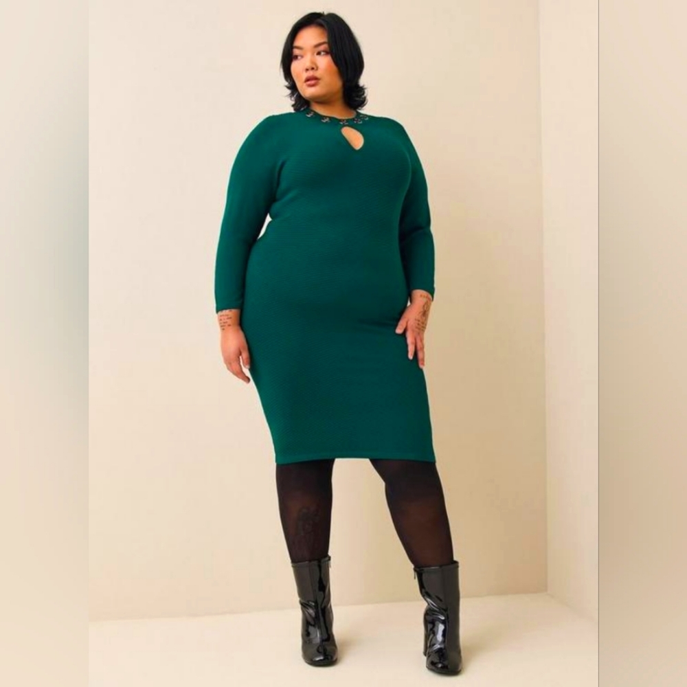 🆕️ NWT At The Knee Sweater Gromet Dress